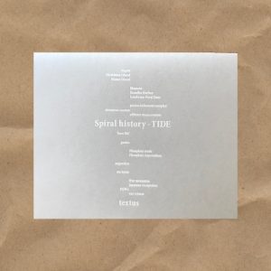Cover of the zine by textus, spiral history: Tide